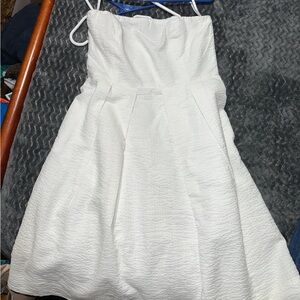 NWT J. Crew Strapless Textured White Dress